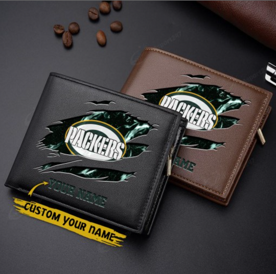 Green Bay Packers Men Wallet For Fans, Gifts For Football Lovers