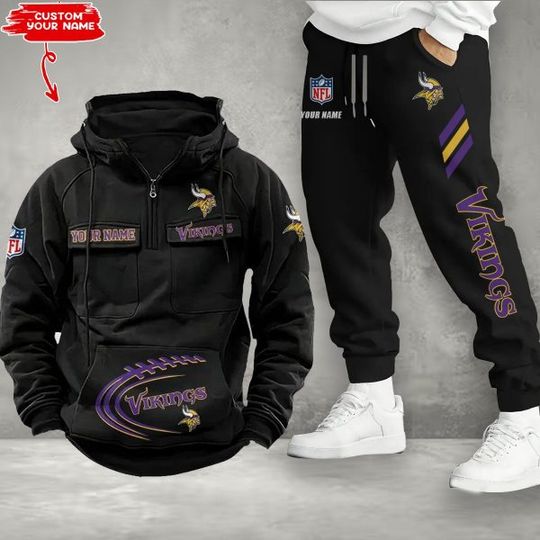 Minnesota Vikings Vintage Men’s Cargo Hoodie And Pants