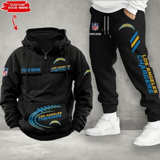 Los Angeles Chargers Vintage Men’s Cargo Hoodie And Pants