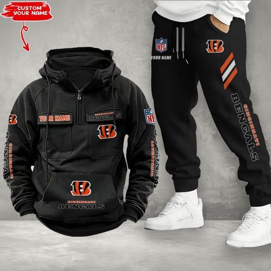 Cincinnati Bengals Vintage Men’s Cargo Hoodie And Pants