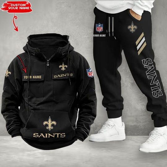 New Orleans Saints Vintage Men’s Cargo Hoodie And Pants