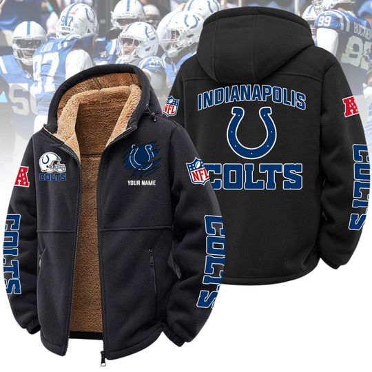 Indianapolis Colts Sherpa-Lined Zip Hoodies, Football Fan Gift