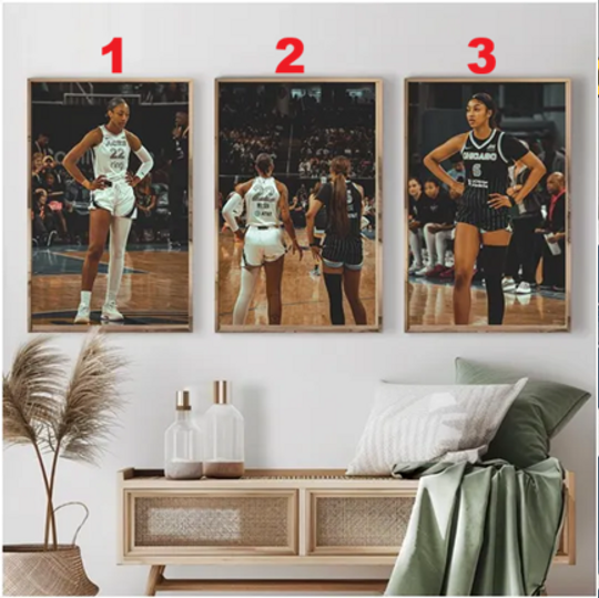 Aja Wilson & Angel Reese Wall Art Bundle  WNBA Basketball Photography Prints, Powerful Game-Day, Sports Decor, Gift for Fans
