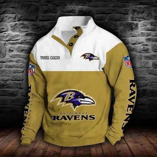 Baltimore Ravens New Personalized Colorful Stand Collar Sweatshirt