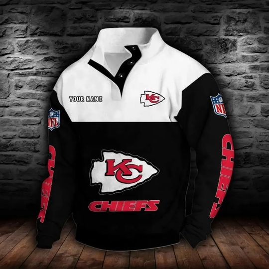 Kansas City Chiefs New Personalized Colorful Stand Collar Sweatshirt