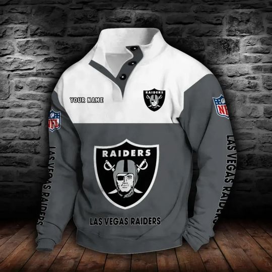 Las Vegas Raiders New Personalized Colorful Stand Collar Sweatshirt