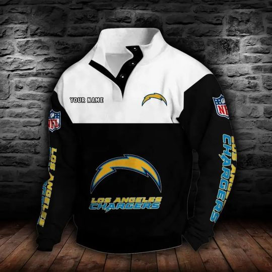 Los Angeles Chargers New Personalized Colorful Stand Collar Sweatshirt