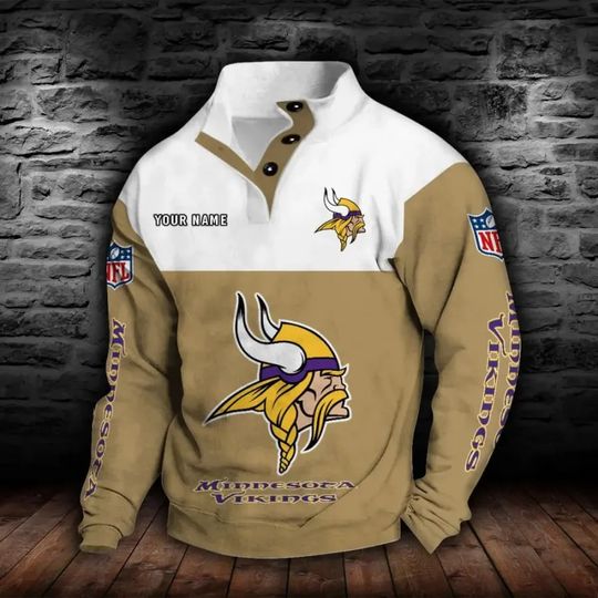 Discover Minnesota Vikings New Personalized Colorful Stand Collar Sweatshirt