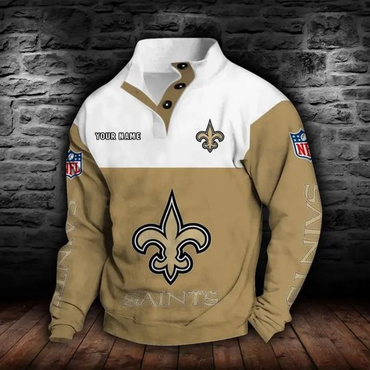 New Orleans Saints New Personalized Colorful Stand Collar Sweatshirt