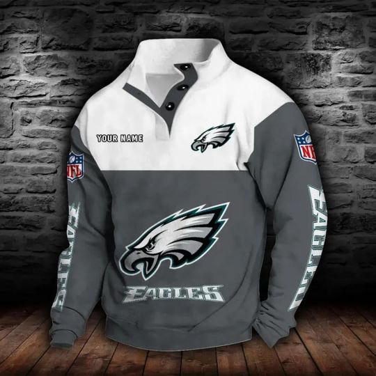 Philadelphia Eagles New Personalized Colorful Stand Collar Sweatshirt