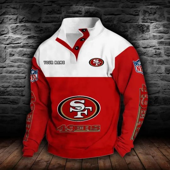 San Francisco 49ers New Personalized Colorful Stand Collar Sweatshirt