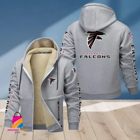 Atlanta Falcons Multicolor Thickened Zipper Hoodie