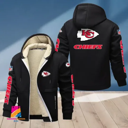 Kansas City Chiefs Multicolor Thickened Zipper Hoodies