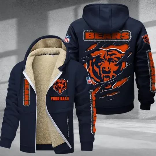 Chicago Bears Sherpa-Lined Zip Hoodie