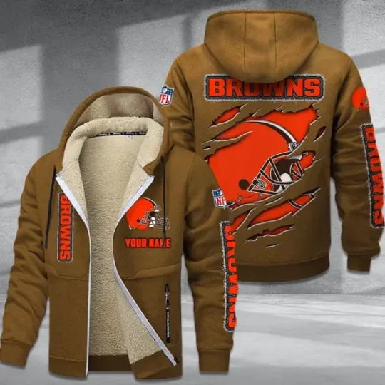 Cleveland Browns Sherpa-Lined Zip Hoodie