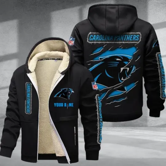 Carolina Panthers Sherpa-Lined Zip Hoodie