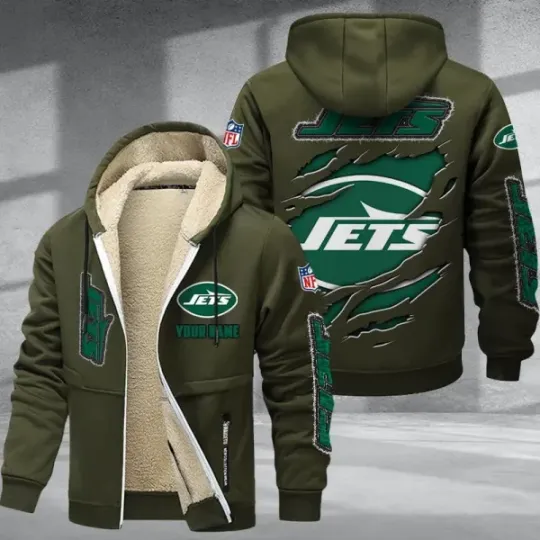 Discover New York Jets Sherpa-Lined Zip Hoodie