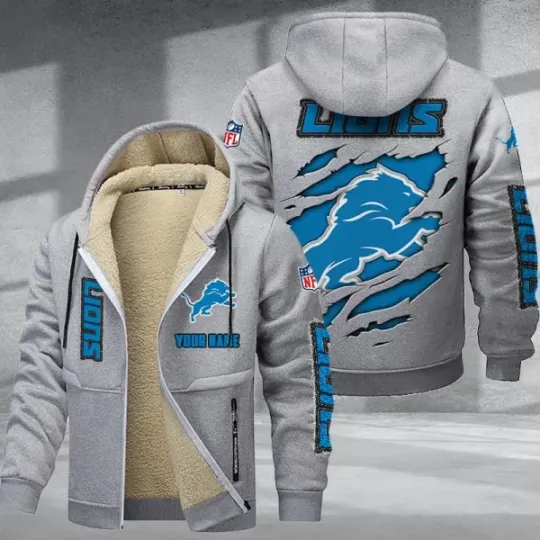 Detroit Lions Sherpa-Lined Zip Hoodie