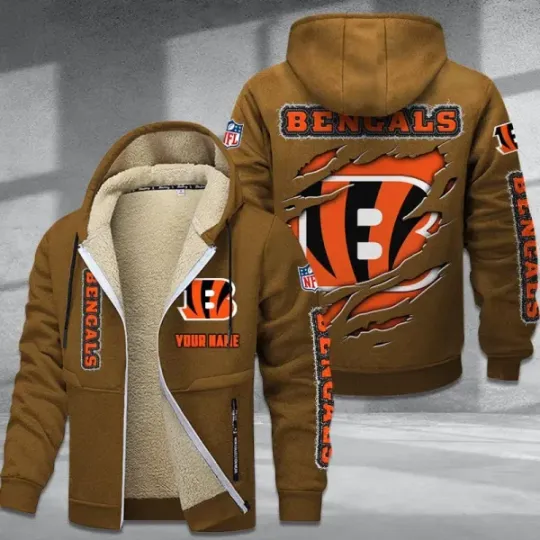 Cincinnati Bengals Sherpa-Lined Zip Hoodie