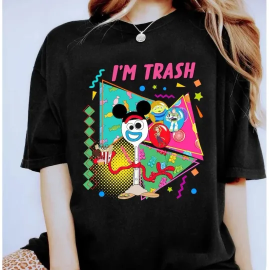 Discover Disney Pixar Toy Story Forky Mickey Cap Shirt, Forky I'm Trash Mickey