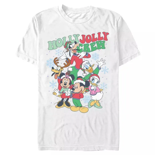 Discover Mickey Mouse And Friends ''Holly Jolly Crew'' T-Shirt For Adults