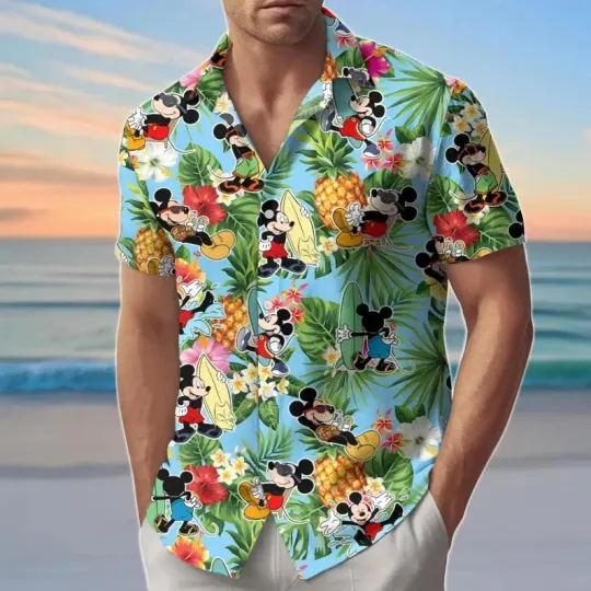 Discover Disney Mickey Tropical Beach Trip Hawaiian Shirt
