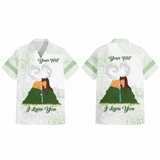 Discover Personalized I Lava You Hawaii Shirt - Custom Name Volcano Couple Aloha Bea