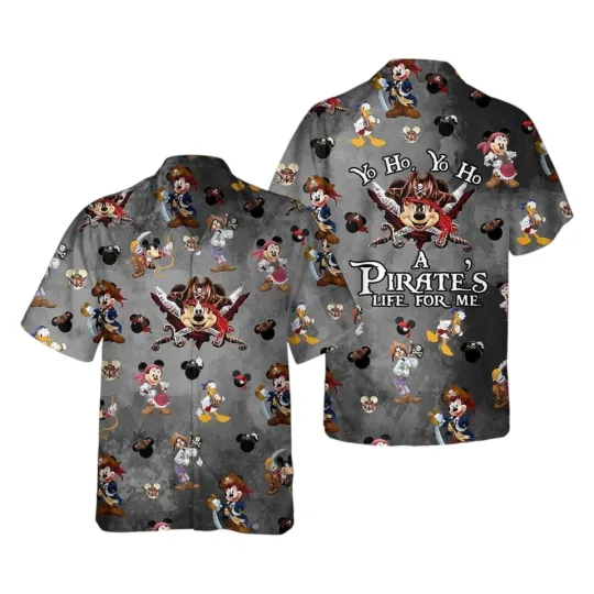 Discover A Pirates Life for Me Mickey Mouse Hawaiian Shirt Disney Aloha Shirts