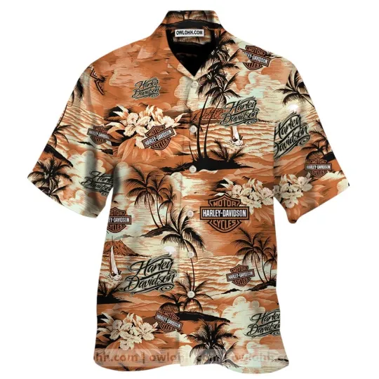 Discover Haarleyy Davidson Hawaiian Shirt Aloha Summer Beach Button Down