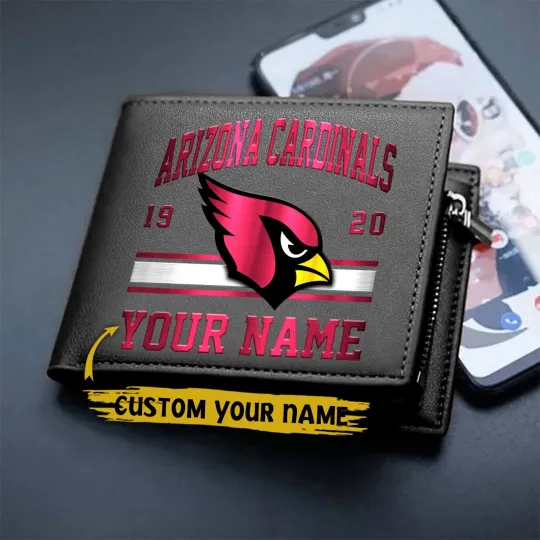 Personalized Arizonna Football Cardinalss Team Men Leather Wallet Gift For Him