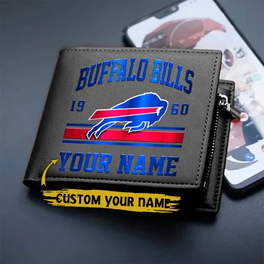 Discover Personalized Buffalo Football Billss Team Men Leather Wallet Gift For Him