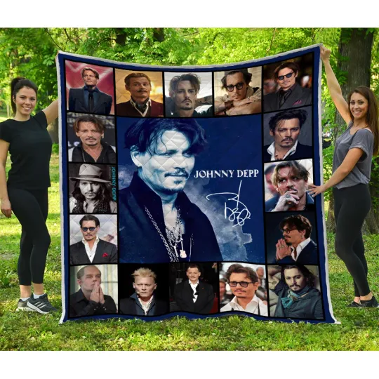 Johnny Depp Blanket, Johnny Depp Quilt Blanket Soft and Cozy Gifts For Fans