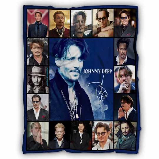 Johnny Depp Blanket, Johnny Depp Fleece, Sherpa Blanket Gifts For Fans