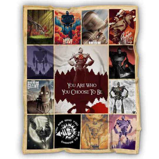 Discover The Iron Giant Blanket, The Iron Giant Cartoon Movies Fleece, Sherpa Blanket