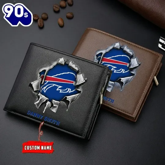 Discover Personalized Buffalo Football Billss Team Men Leather Wallet Gift For Him