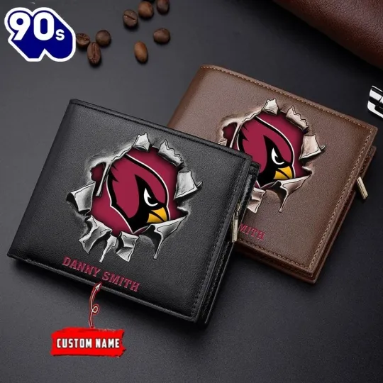 Discover Personalized Arizonna Football Cardinalss Team Men Leather Wallet Gift For Him