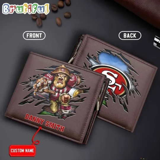 Discover Personalized San Francisco Football 49erss Team Men Leather Wallet Gift For Him