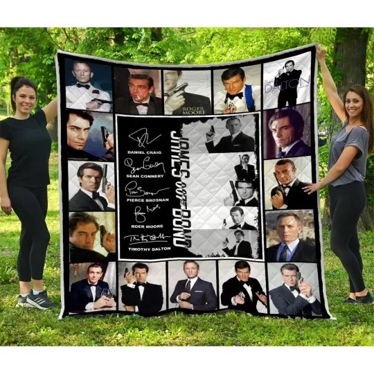 James bond 007 Quilt, James bond 007 Quilt Blanket Soft and Cozy Luxury