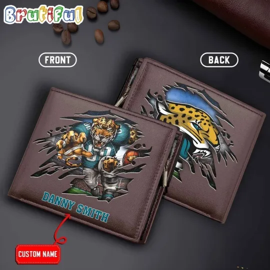 Discover Personalized Jacksonville Football Jaguarss Team Men Leather Wallet Gift For Him