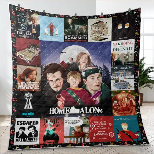 Discover Home Alone Quilt, Home Alone Christmas Movie Quilt Blanket Soft and Cozy Luxury