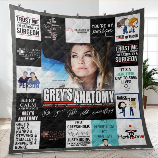 Discover Grey's Anatomy Quilt Blanket, Grey's Anatomy TV Series Quilt Blanket
