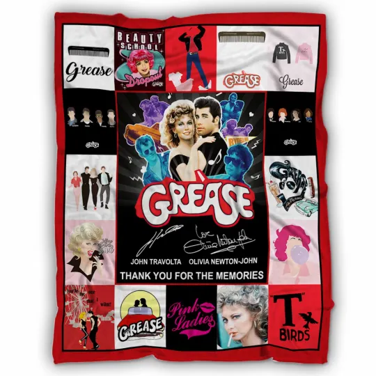 Discover Grease Blanket, Grease Movies Fleece, Sherpa Blanket Soft and Cozy Gift