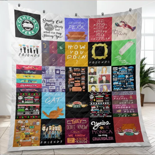 FRIENDS TV Show Quilt, Friends TV series Quilt Blanket Soft and Cozy Gits