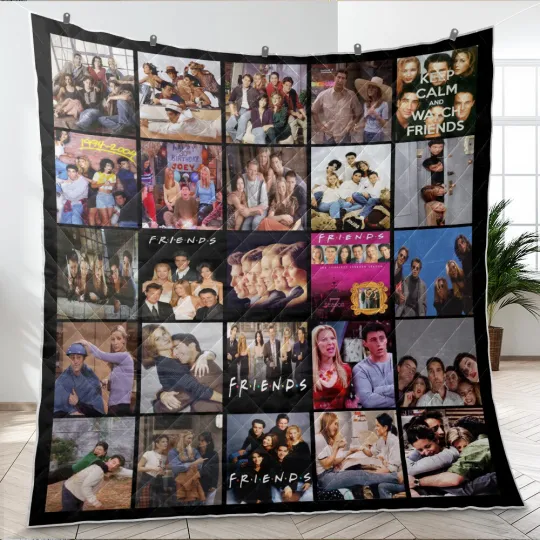 Friends Quilt, Friends TV series Quilt Blanket Soft and Cozy Friends Quotes Gits