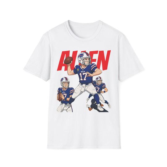 Discover Josh Allen Anime T-Shirt: Buffalo Football Fan Graphic Tee