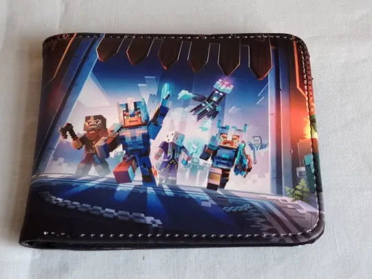 Discover Minecraft Bi-Fold Leather Wallet for Men