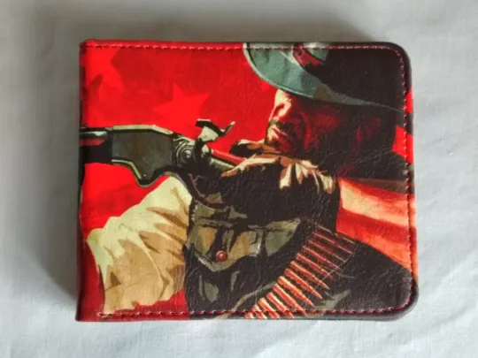 Discover Red Dead Redemption 2 Bi-Fold Leather Wallet for Men