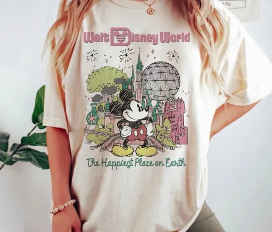 Discover Retro Mickey Disneyworld Comfort Colors Shirt, Walt Disneyworld comfort color