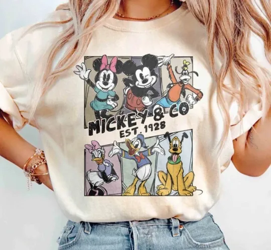 Discover Mickey & CO Shirt, Mickey and Friends Shirt, Walt Disney's comfort color ivory