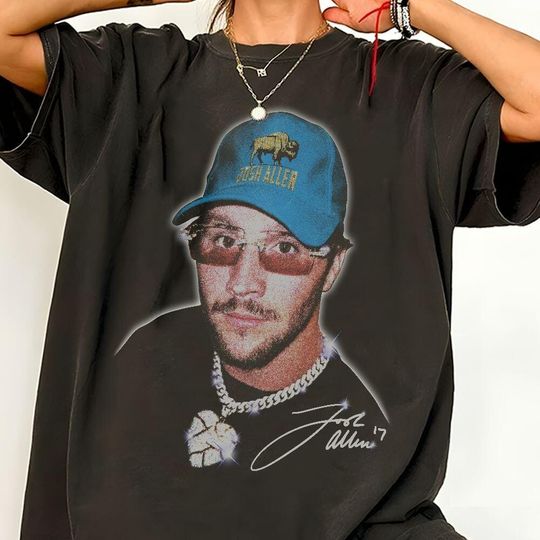 Discover Vintage Josh Allen Crewneck Shirt, Retro 90s Funny Football Graphic Tee, Unisex Shirt Fan Gift